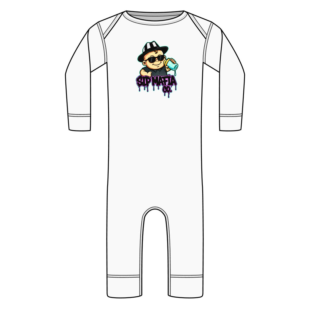 Sip Mafia Co. Baby Romper - Gangster Baby Bottle Onesie - Funny Hip.  Hop Infant Outfit