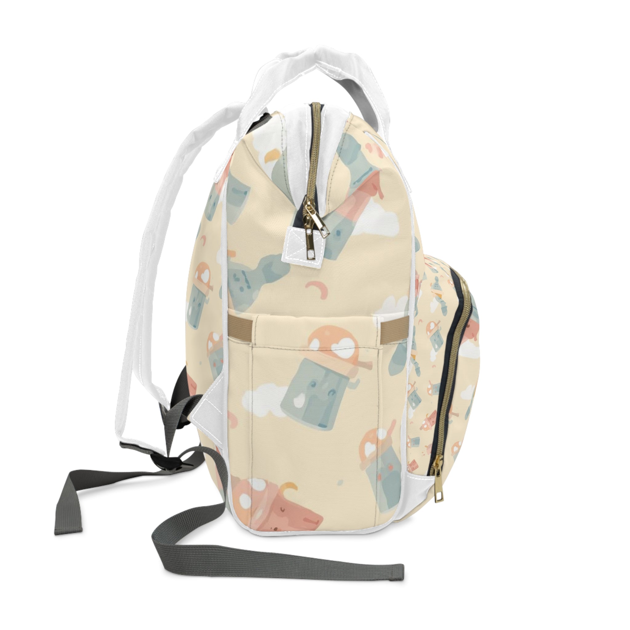 "Little Sipper Big Dripper" Pastel Baby Bottle Diaper Bag Backpack – Cute & Funny Mom Vibes