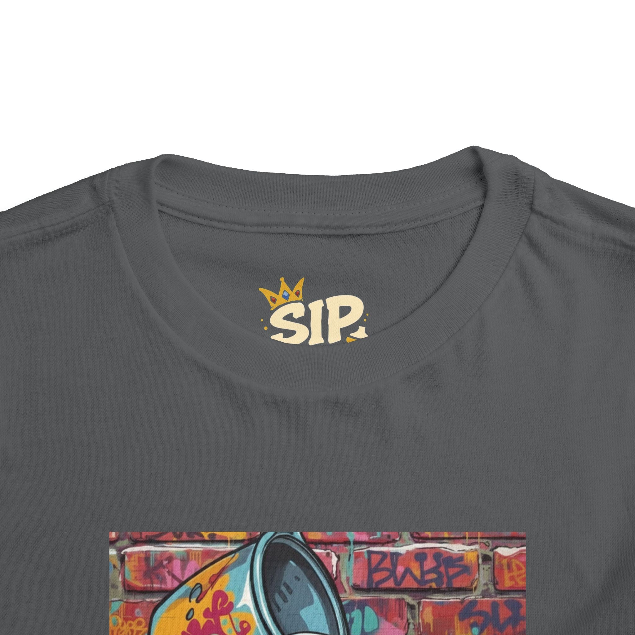 Toddler Sip Mafia Graphic Tee — Cute Kid Cartoon Milk Cup Shirt