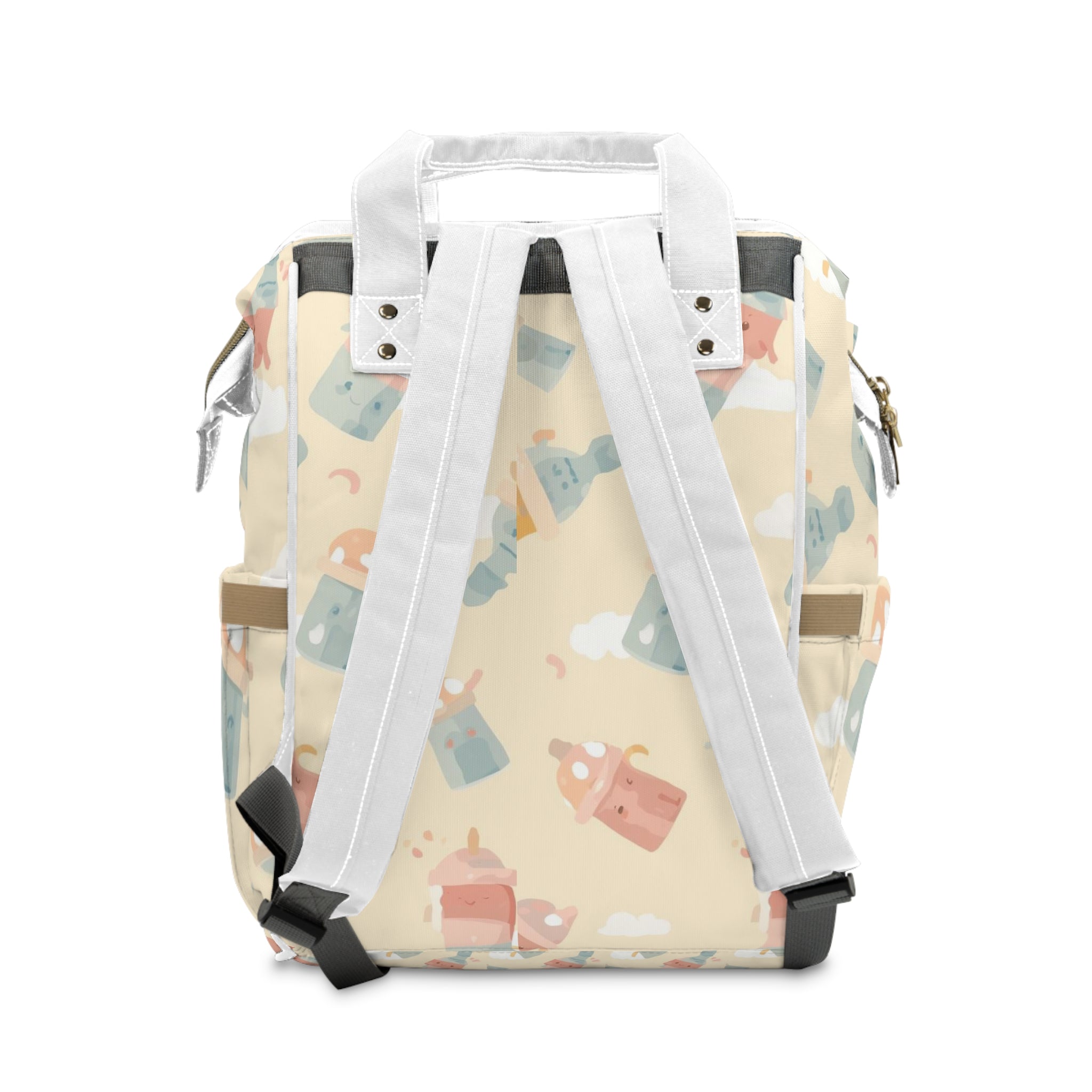 "Little Sipper Big Dripper" Pastel Baby Bottle Diaper Bag Backpack – Cute & Funny Mom Vibes
