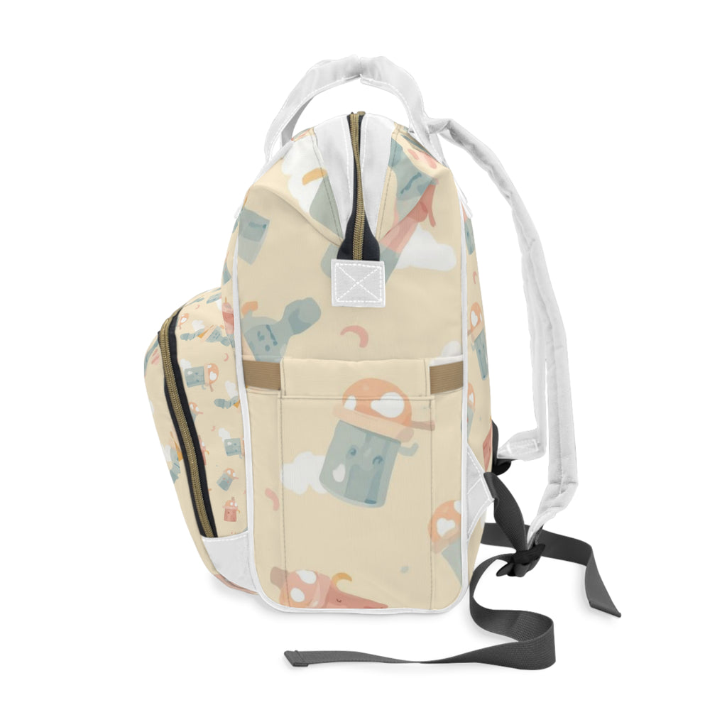 "Little Sipper Big Dripper" Pastel Baby Bottle Diaper Bag Backpack – Cute & Funny Mom Vibes