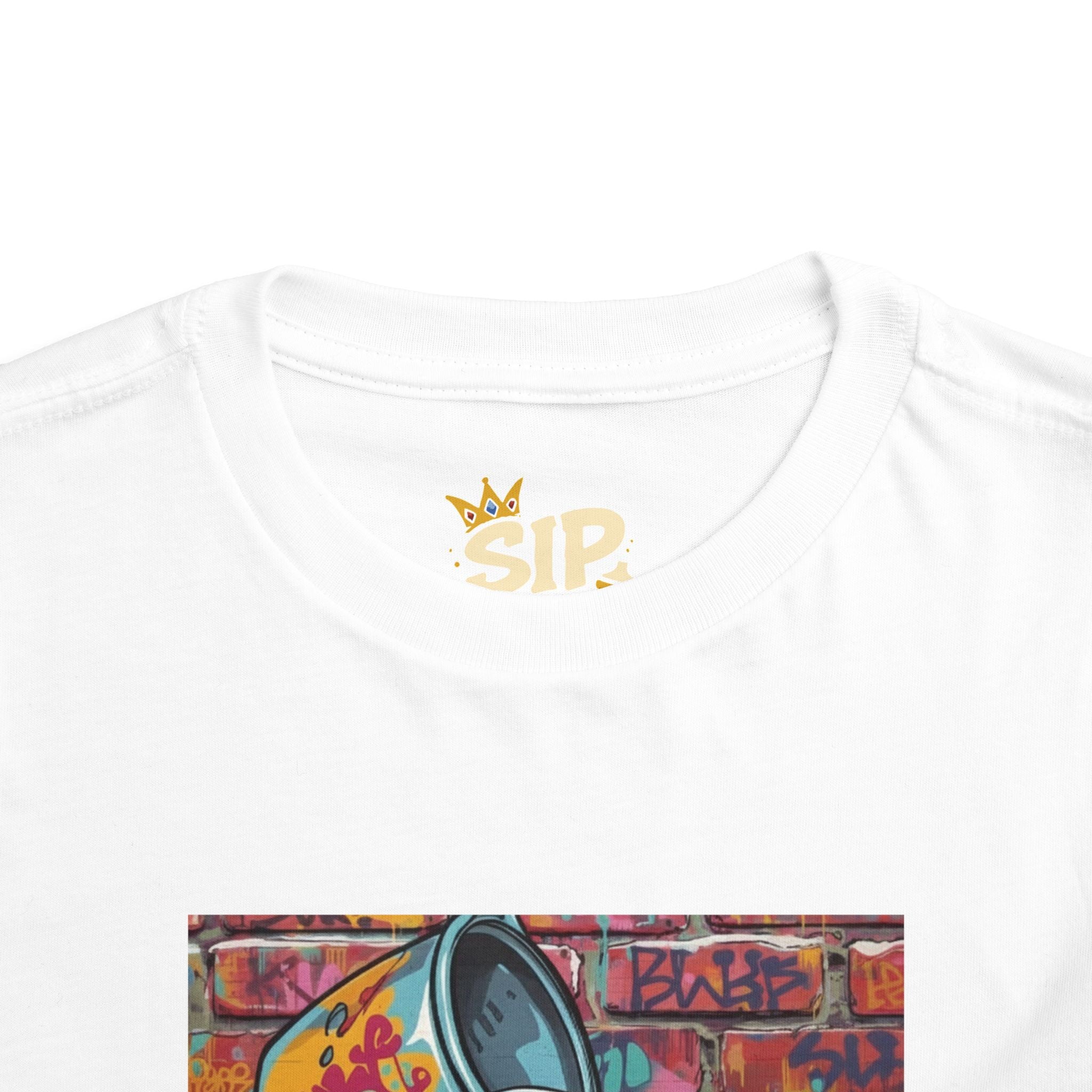 Toddler Sip Mafia Graphic Tee — Cute Kid Cartoon Milk Cup Shirt