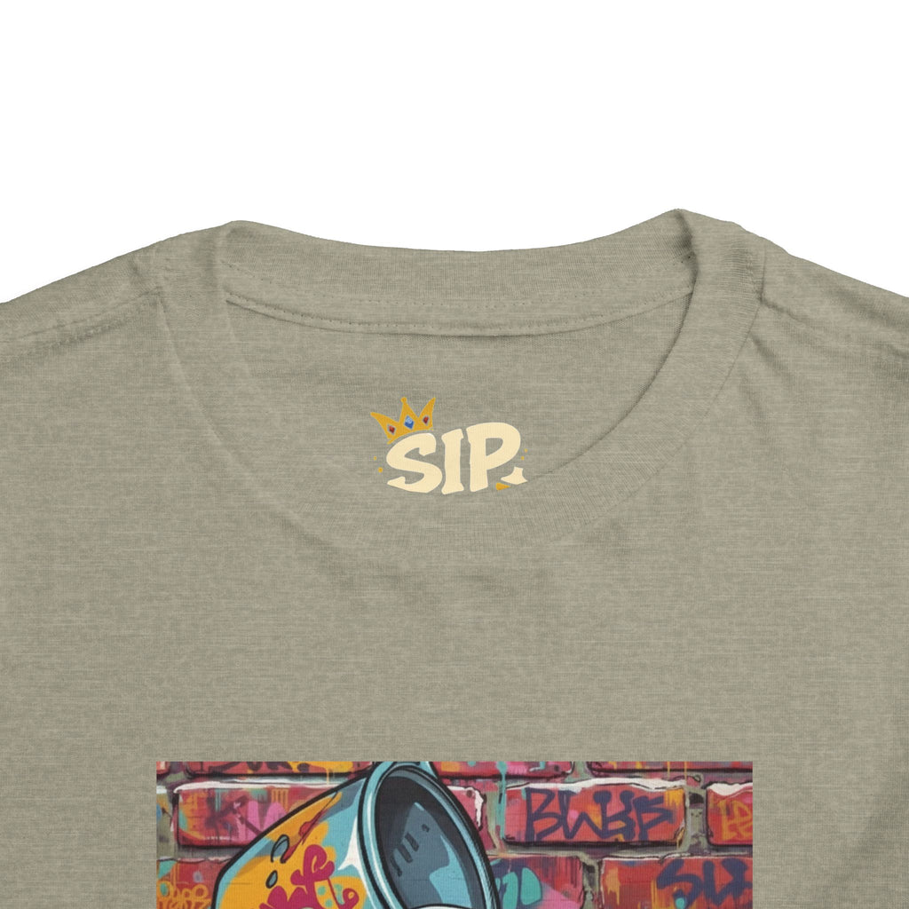 Toddler Sip Mafia Graphic Tee — Cute Kid Cartoon Milk Cup Shirt